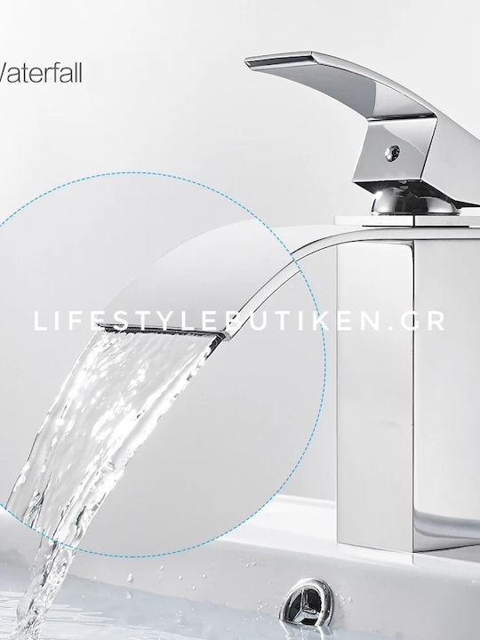 Luxury BR2018 Mixing Waterfall Sink Faucet Retro Chrome