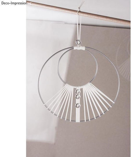 Rayher Metal Decorative Wreath for DIY Crafts White 15x15cm