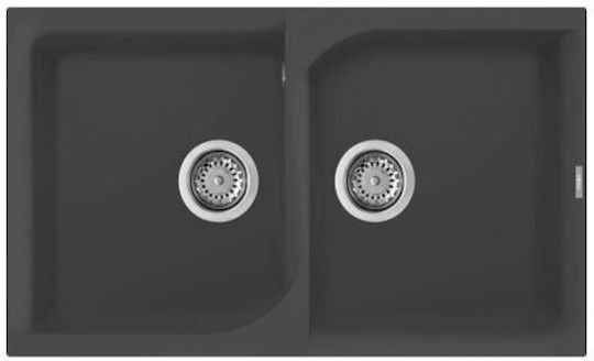 Elleci Ego 450 Granitek LGE45051 Drop-In Chiuvetă din Granit Sintetic L86xW50cm Avena