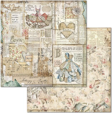 Stamperia Imagine Foi Scrapbooking Față și spate 190gr/m² 10 foi 10buc SBBL65