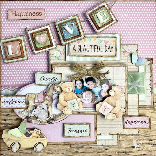 Stamperia Daydream Aplhabet Foaie Scrapbooking Față și spate Simplu 1buc SBB855