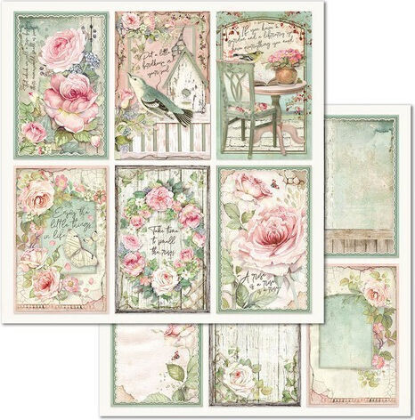 Stamperia House of Roses Листа Scrapbooking Двустранен 190гр/кв.м 10 листове