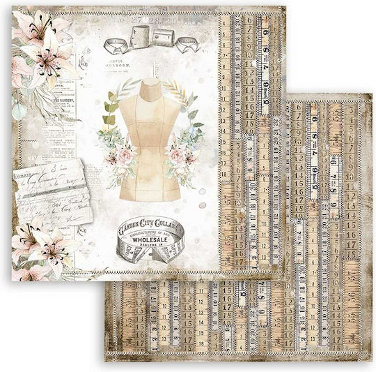 Stamperia Romantic Threads Листа Scrapbooking 190гр/кв.м 10 листове 10бр