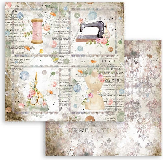 Stamperia Romantic Threads Листа Scrapbooking 190гр/кв.м 10 листове 10бр
