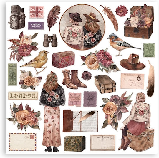 Stamperia Our Way Scrapbooking Leaves 190gr/m² 10 Sheets 10pcs