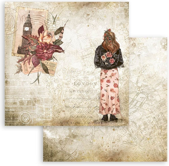 Stamperia Our Way Scrapbooking Leaves 190gr/m² 10 Sheets 10pcs