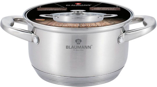 Blaumann Satin Gourmet Line Deep Stainless Steel Pot 7.6lt / 26cm