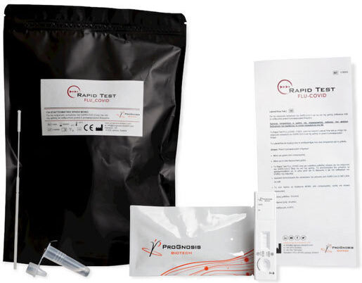 Prognosis Biotech Rapid Test Flu - Covid 20pcs Diagnostic Test for Rapid Detection Antigens with Nasal Sample