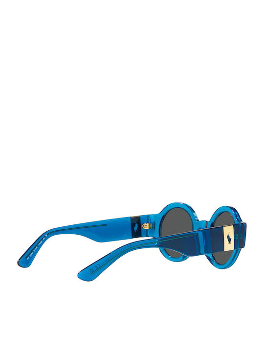 Ralph Lauren Unisex Sunglasses with Blue Plastic Frame and Gray Lens PH4190U 604187