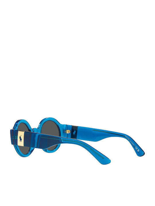 Ralph Lauren Unisex Sunglasses with Blue Plastic Frame and Gray Lens PH4190U 604187