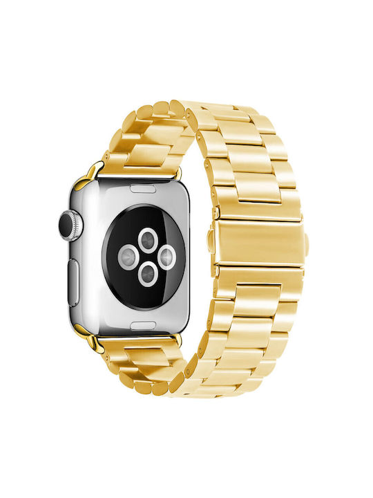 Techsuit Watchband W036 Armband Rostfreier Stahl Gold (Apple Watch 44/45/46mm/Ultra 49mm) KF239475