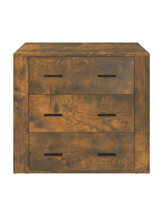 Wooden Chest of Drawers with 3 Drawers 80x33x70cm
