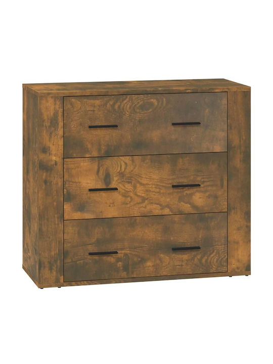 Wooden Chest of Drawers with 3 Drawers 80x33x70cm