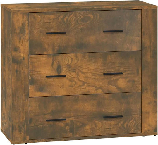 Wooden Chest of Drawers with 3 Drawers 80x33x70cm