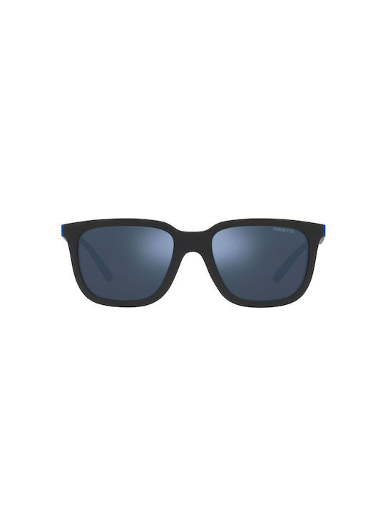 Arnette Plaka Men's Sunglasses with Black Plastic Frame and Blue Mirror Lens AN4306 275855