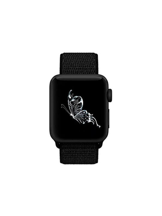 Ancus Λουράκι Υφασμάτινο Μαύρο (Apple Watch 38/40mm)