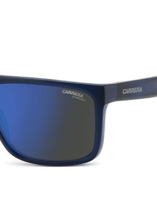 Carrera Ducati Men's Sunglasses with Blue Horn-Rimmed Frame and Grey Lens 011/S PJP/XT