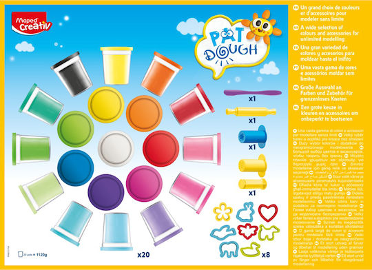 Maped Plasticină - Joc Pentru 3+ Ani 12 Bucăți