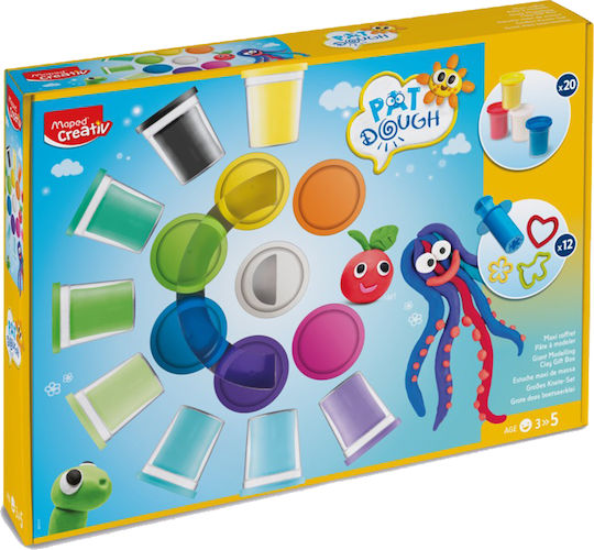 Maped Plasticină - Joc Pentru 3+ Ani 12 Bucăți