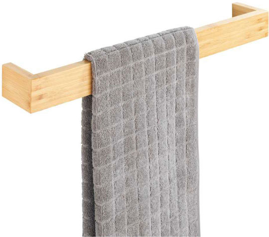 Wenko Bambusa Single Wall-Mounted Bathroom Rail ​60x9cm Brown