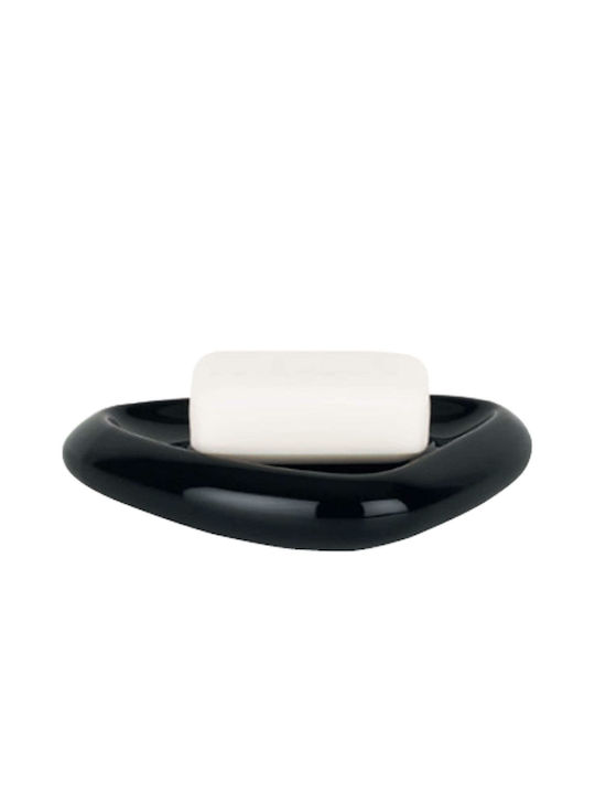 Dimitracas Etna Ceramic Soap Dish Countertop Black Μαύρο