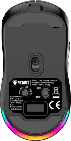 Yenkee YMS 3500 SAMURAI Ασύρματο RGB Gaming Ποντίκι 5000 DPI Λευκό