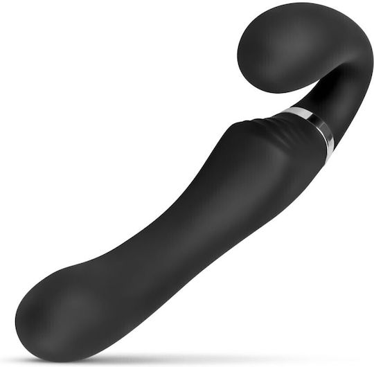 No Parts Trägerlos Strap On mit Dildo 22cm mit Vibration in Schwarz Farbe