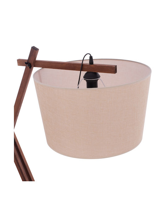 HomeMarkt Crane Floor Lamp H170xW54cm. with Socket for Bulb E27 Beige