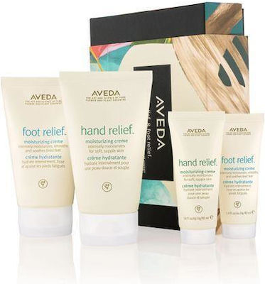 Aveda Hand Relief & Foot Relief Essentials Skin Care Set for Moisturizing with Foot Cream & Hand Cream