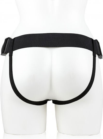 Shots Real Rock Hollow Harness με Dildo 18.5cm σε Καφέ Χρώμα