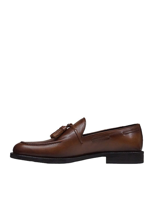 Δερμάτινα Ανδρικά Loafers σε Καφέ Χρώμα