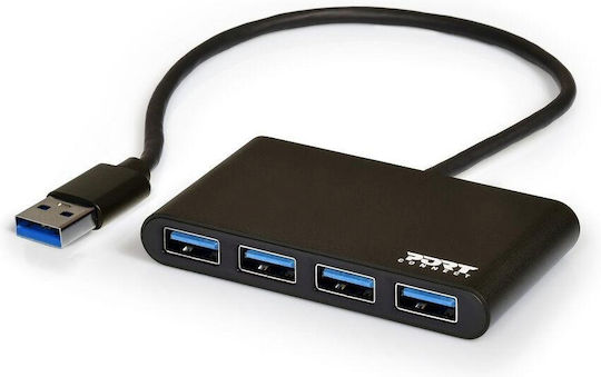 Port Designs USB 3.0 Hub 4 Anschlüsse mit USB-A Verbindung
