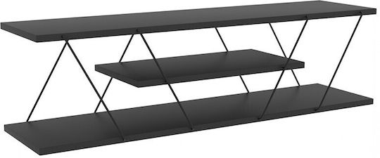 Έπιπλο Τηλεόρασης Tars Ανθρακί / Μαύρο Μ120xΠ30xΥ33cm