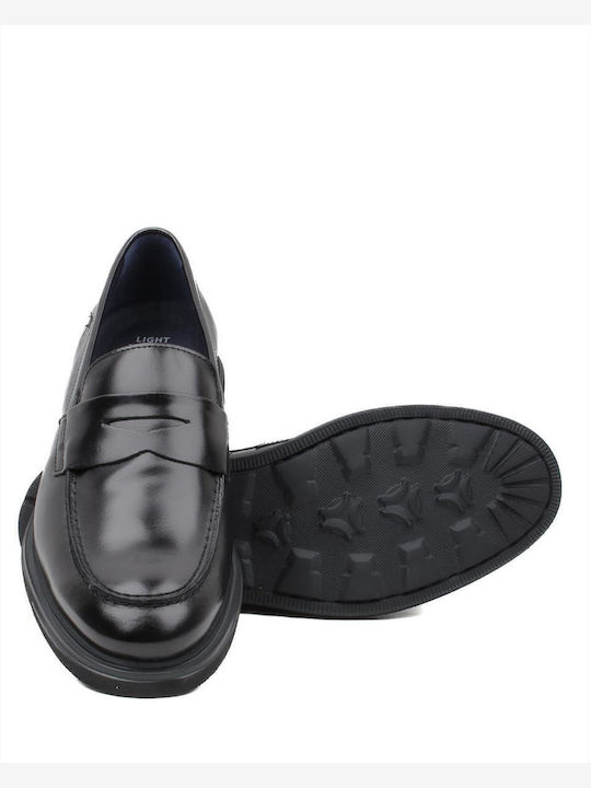 Belgas Sierra Men's Leather Loafers Black