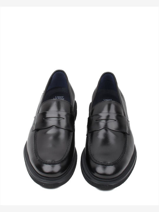 Belgas Sierra Men's Leather Loafers Black