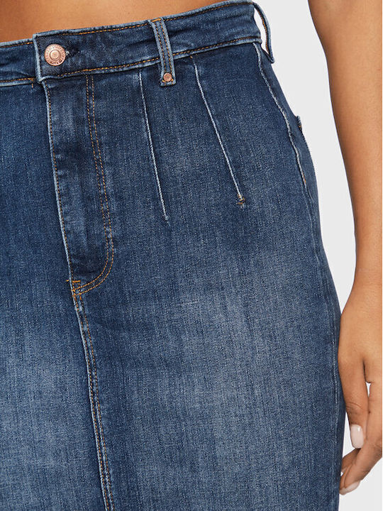 Denim Bleistift Hoch tailliert Mini Rock Blau