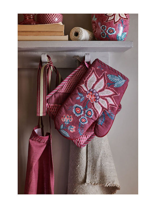PiP Studio Runner Cotton Flower Festival Dark Pink 50x150cm