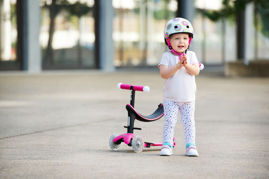 Micro Kids Scooter Foldable Mini2grow 3-Wheel with Seat for 12 Months Fuchsia