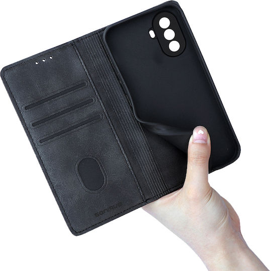 Sonique Vintage Wallet Δερματίνης Μαύρο (Huawei Nova Y70)