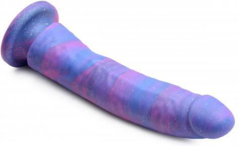 XR Magic Stick Silicone Dildo With Glitter Dildo realist Cu ventuză Violet 24cm