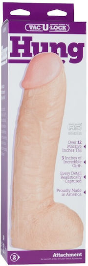 Doc Johnson Vac-U-Lock Hung Ρεαλιστικό Dildo με Όρχεις Flesh 32cm