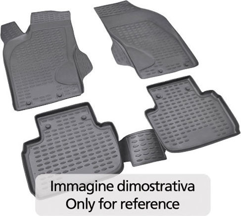 Novline Set of Front and Rear Mats 4pcs Tray Type for Toyota Corolla Volvo V90 2013-2019 Black