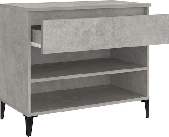 Metall Schuhschrank mit 2 Regalen Concrete L70xW36xH60cm