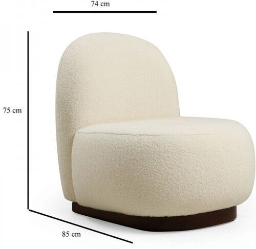PWF-0564 Sessel White 74x85x75cm