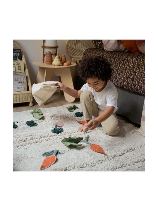 Lorena Canals Handmade Kids Cotton Rug Veggie Garden 120x160cm