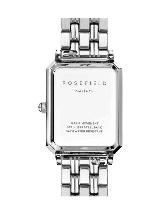 Rosefield The Octagon Women's Watch with Silver Metal Bracelet