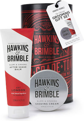 Hawkins & Brimble The Ultimate Grooming Beard & Moustache Grooming Set with Shaving Cream 100ml & Shave Balm 125ml