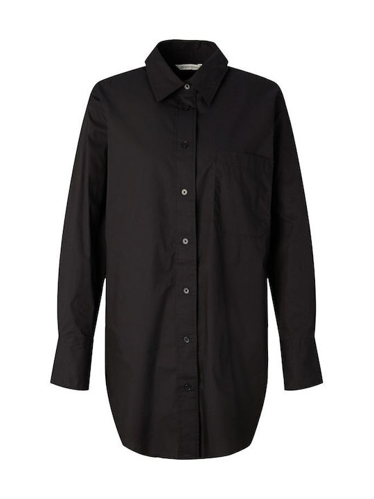 Women's Monochrome Long Sleeve Shirt Blue
