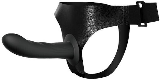 Baile Ultra Passionate Harness with Strap On Арсенал с Единично Дилдо 16см в Черен цвят