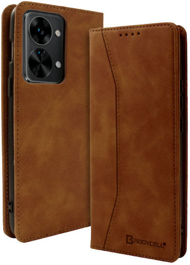 Bodycell Book Δερματίνης Καφέ (OnePlus Nord 2T)